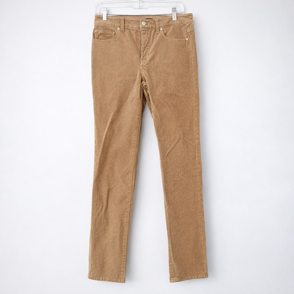 Talbots Tan Sparkle Corduroy‎ Pants Straight Leg Metallic Thread Size 4